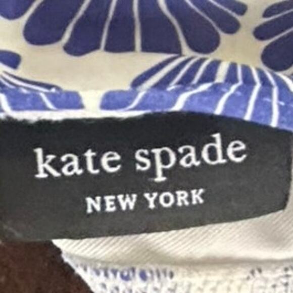 Kate Spade New York Shell Print Blue White Bandeau Bikini Swim Bottoms Women’s - Picture 7 of 8